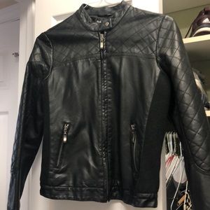 Women’s petite small leather jacket
